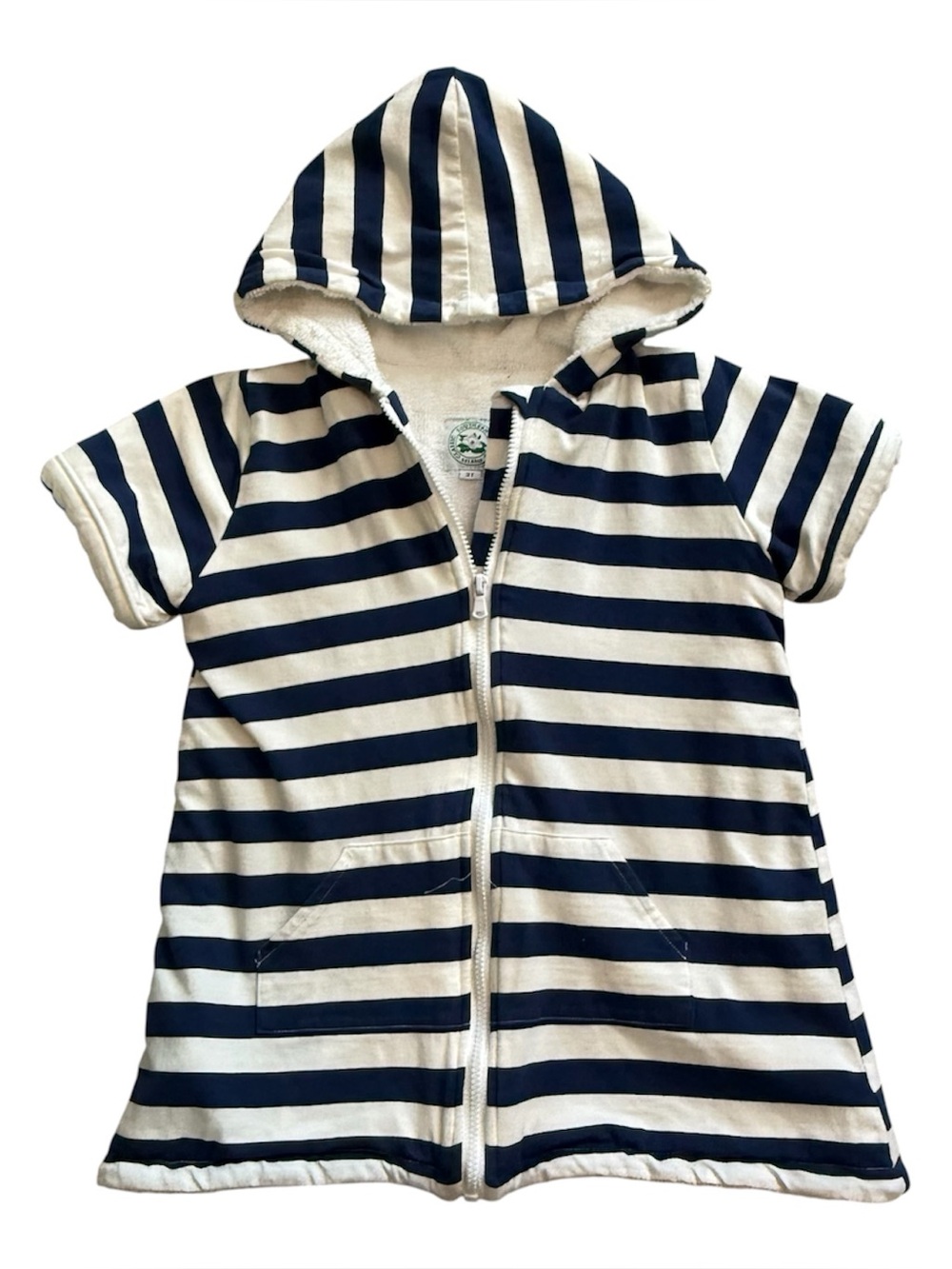 Classic Southern Smocks Toddler Cover Up 3T Hooded Terry Cloth Zip Beach Pool